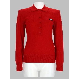 Polo In Maglia Di Lana Merino e Cashmere