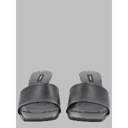 Mule Con Tacco "Tape" In Pelle