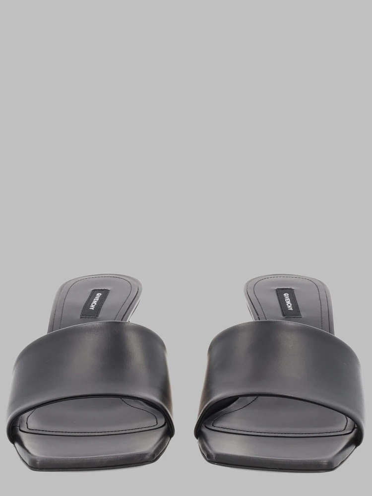 Mule Con Tacco "Tape" In Pelle