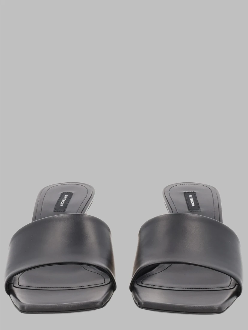 Mule Con Tacco "Tape" In Pelle