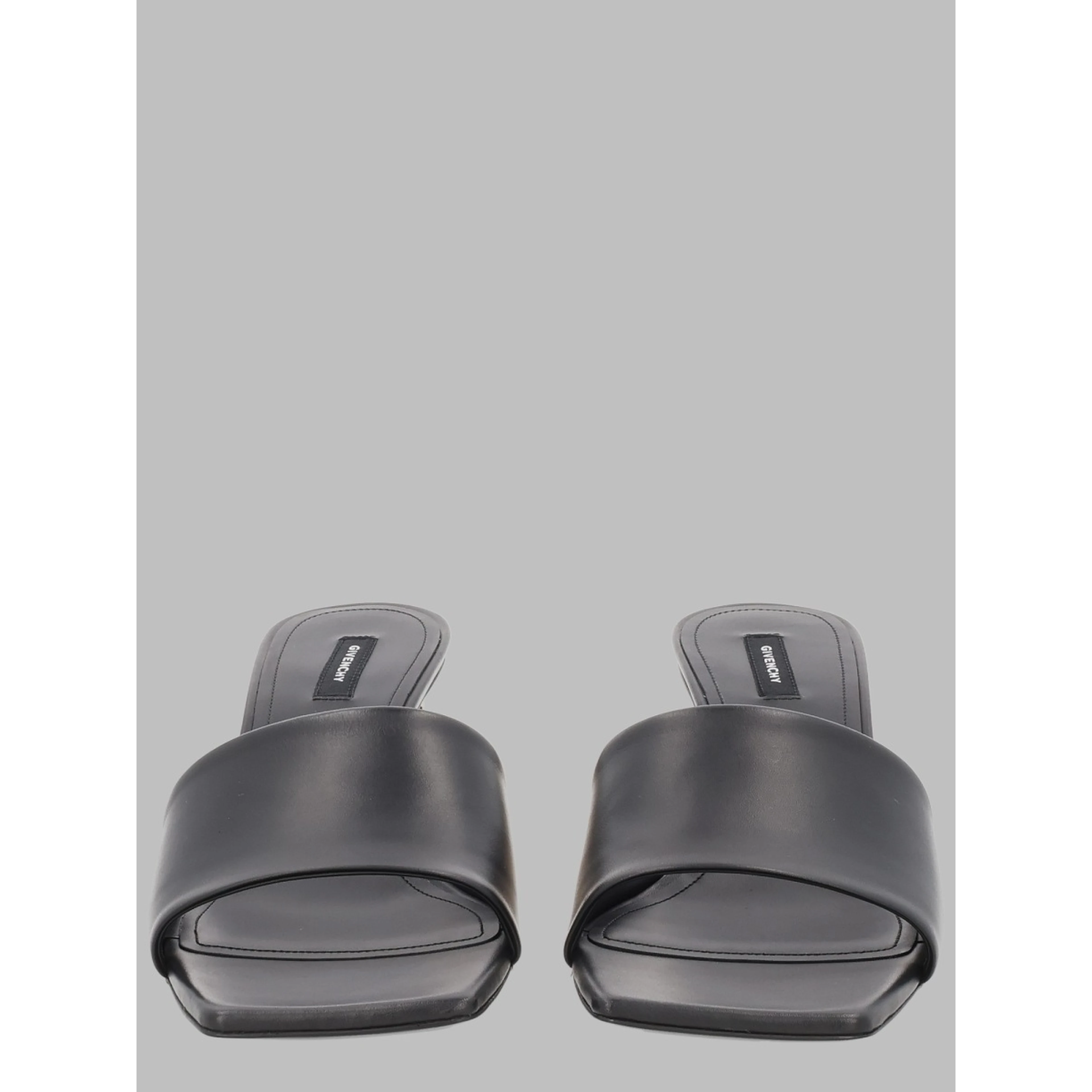 Mule Con Tacco "Tape" In Pelle
