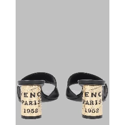 Mule Con Tacco "Tape" In Pelle