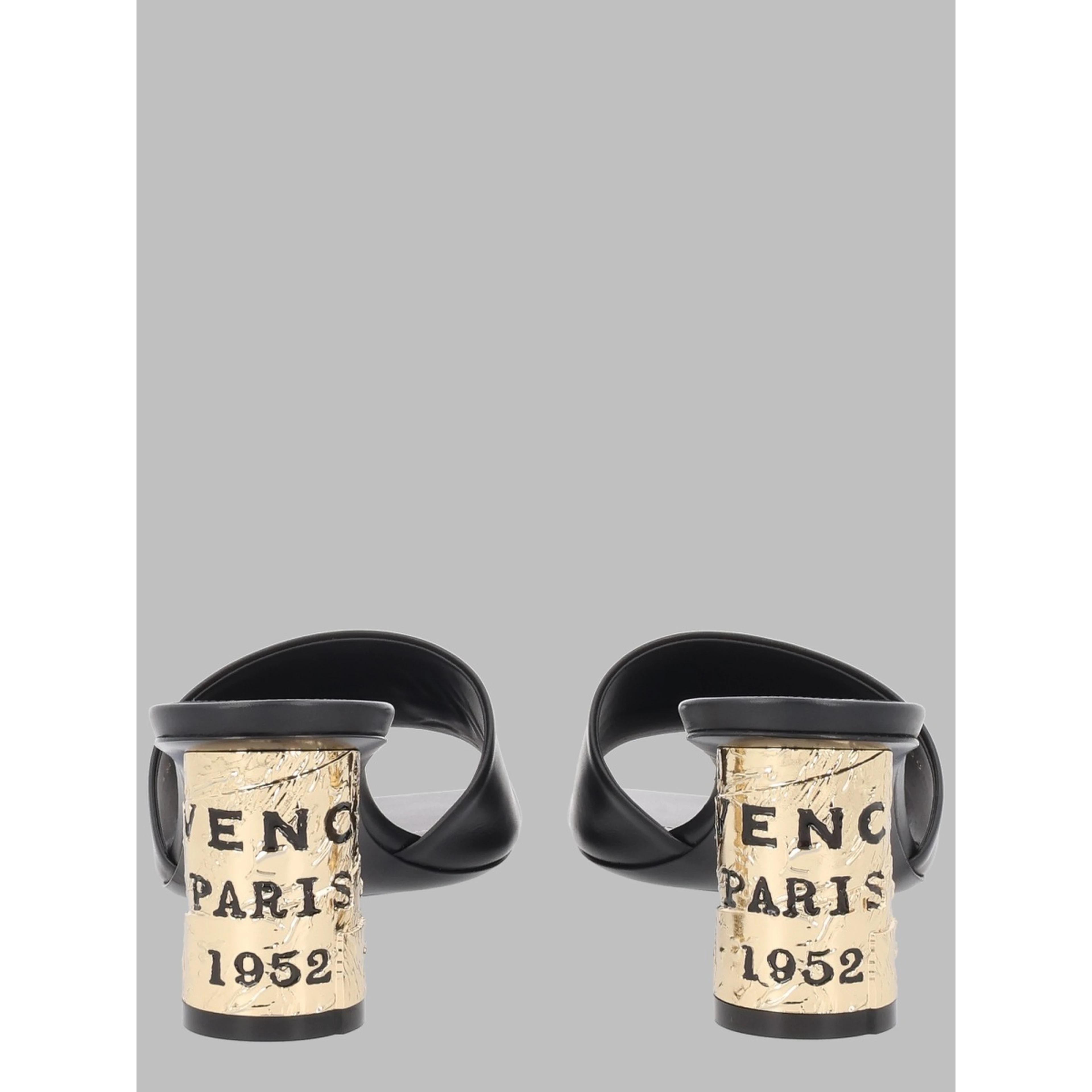 Mule Con Tacco "Tape" In Pelle