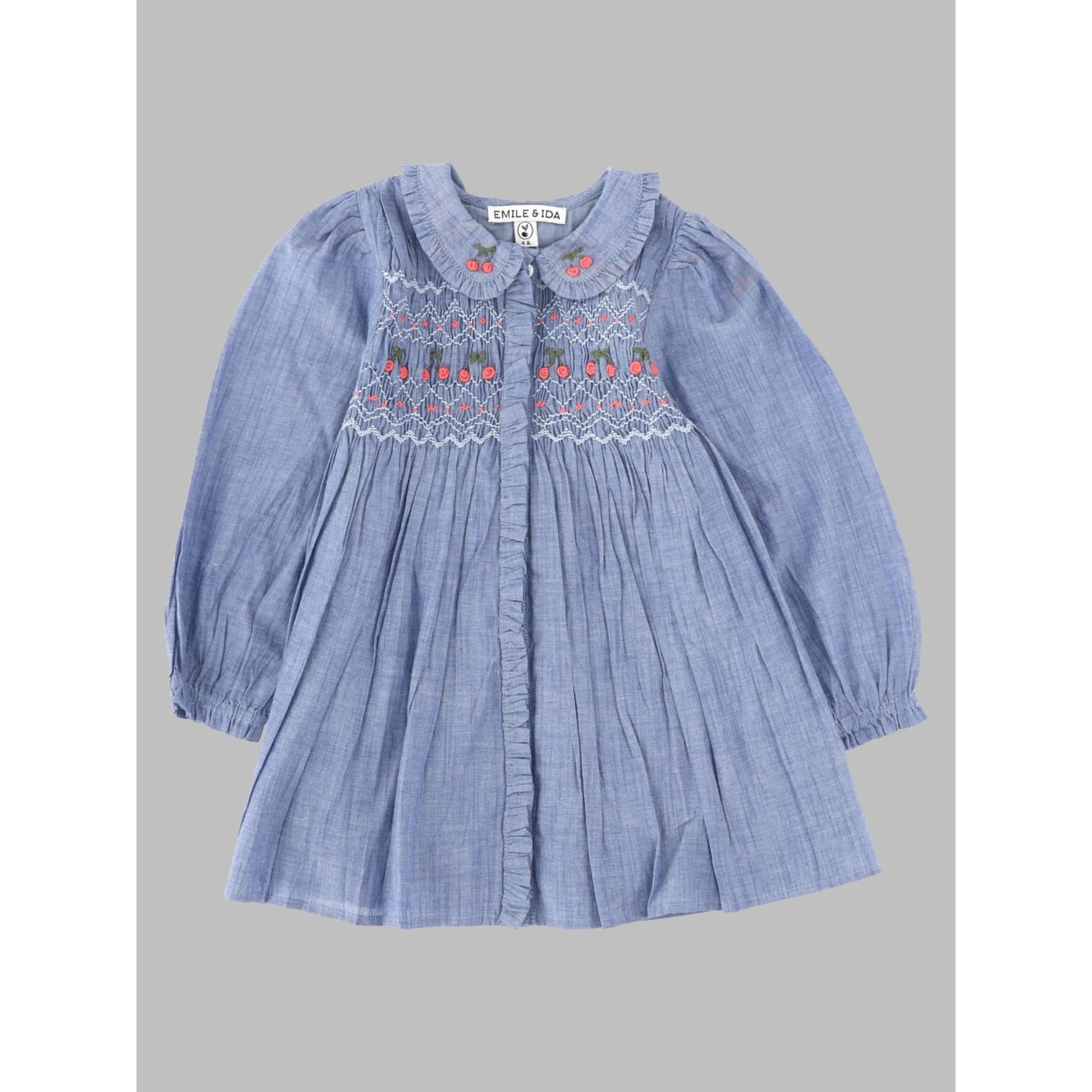robe smockee chambray