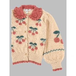 cardigan intarsia cerises