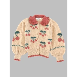 cardigan intarsia cerises
