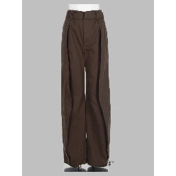 Pantalone Barrel in Misto Twill di Cotone