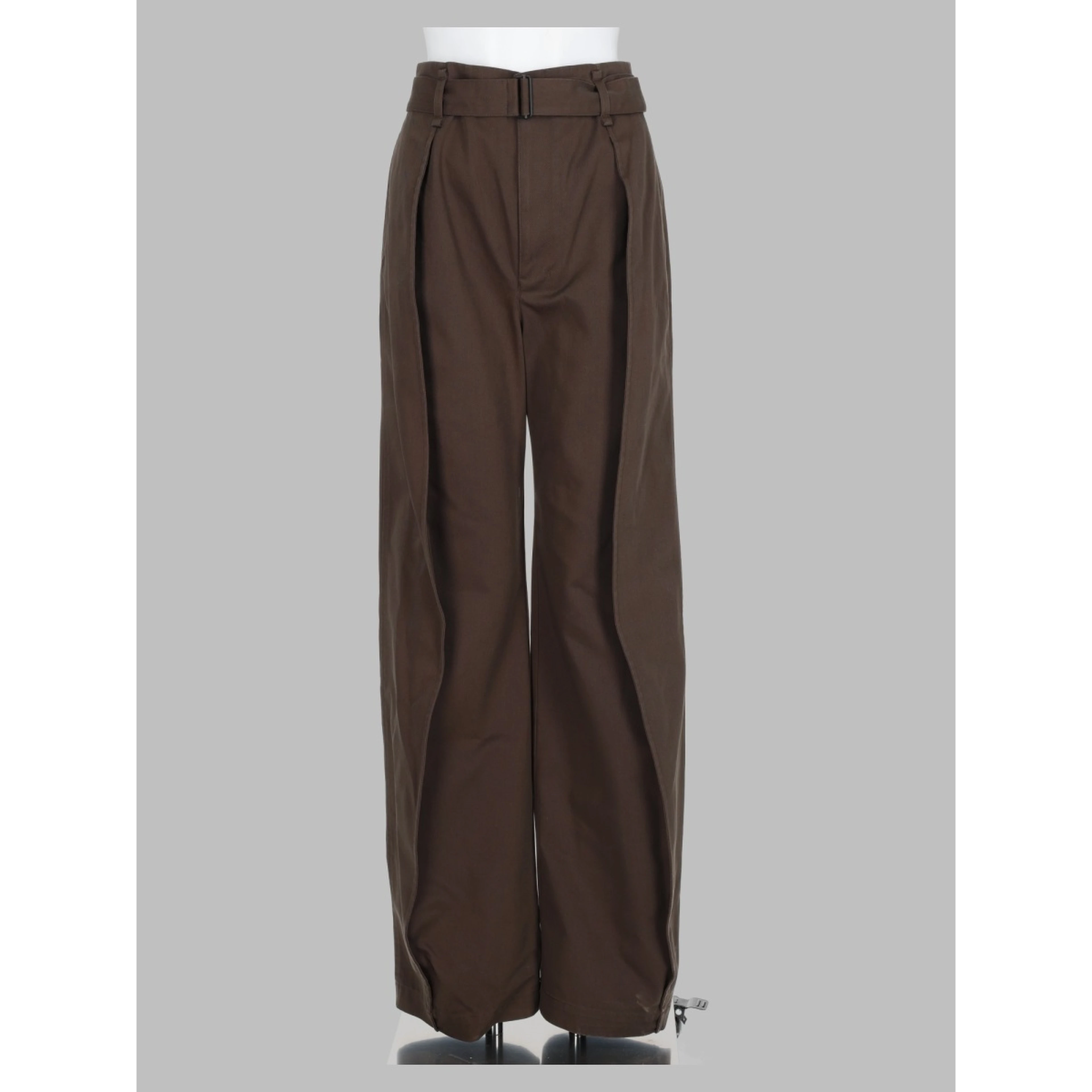 Pantalone Barrel in Misto Twill di Cotone