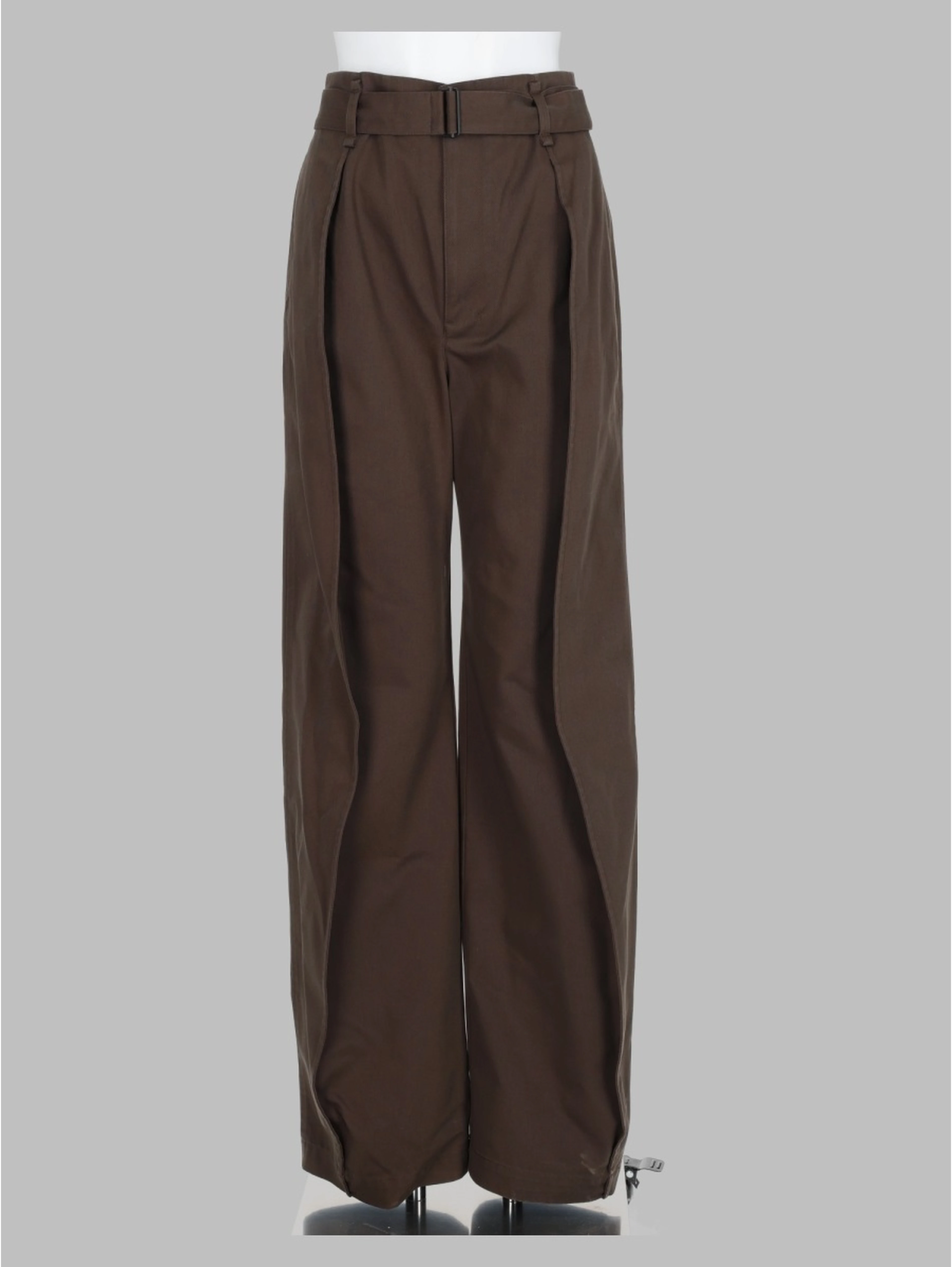 Pantalone Barrel in Misto Twill di Cotone