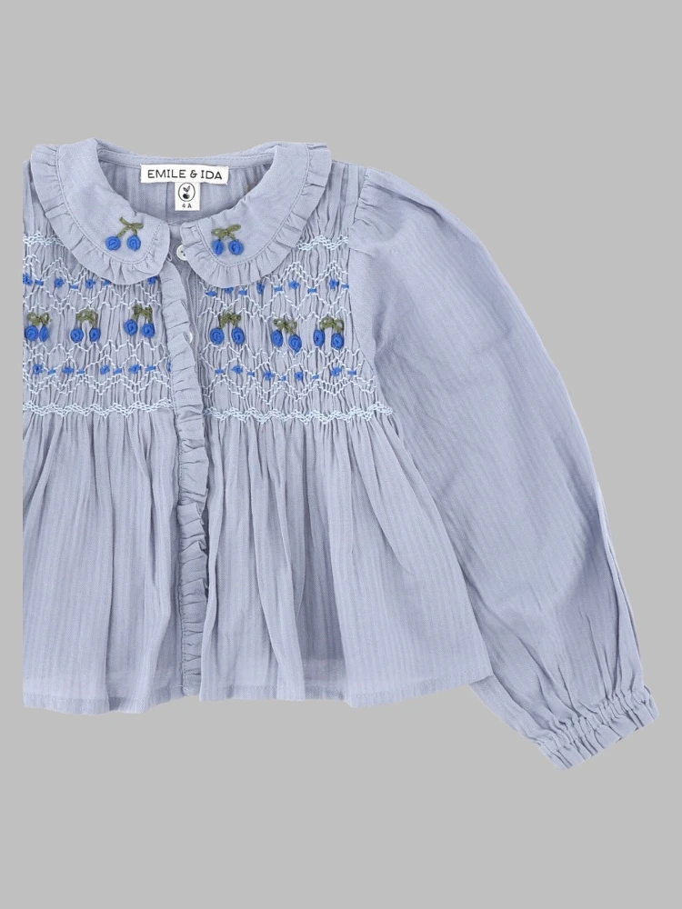 Blusa "Smockee"Con Dettagli Ricamati
