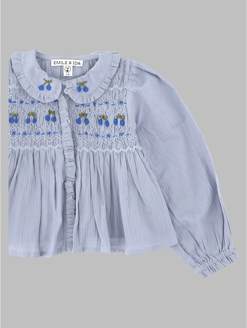 Blusa "Smockee"Con Dettagli Ricamati