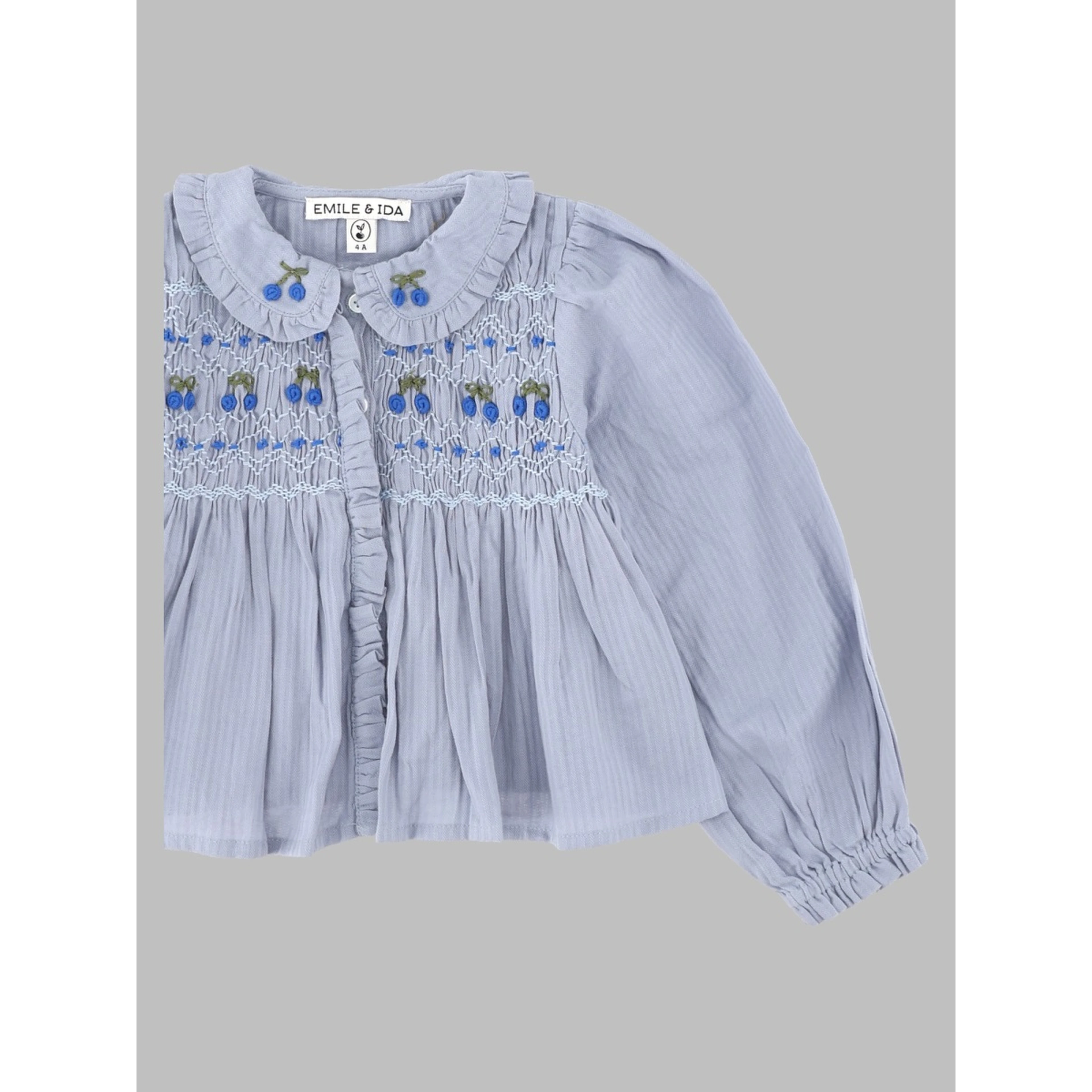 Blusa "Smockee"Con Dettagli Ricamati