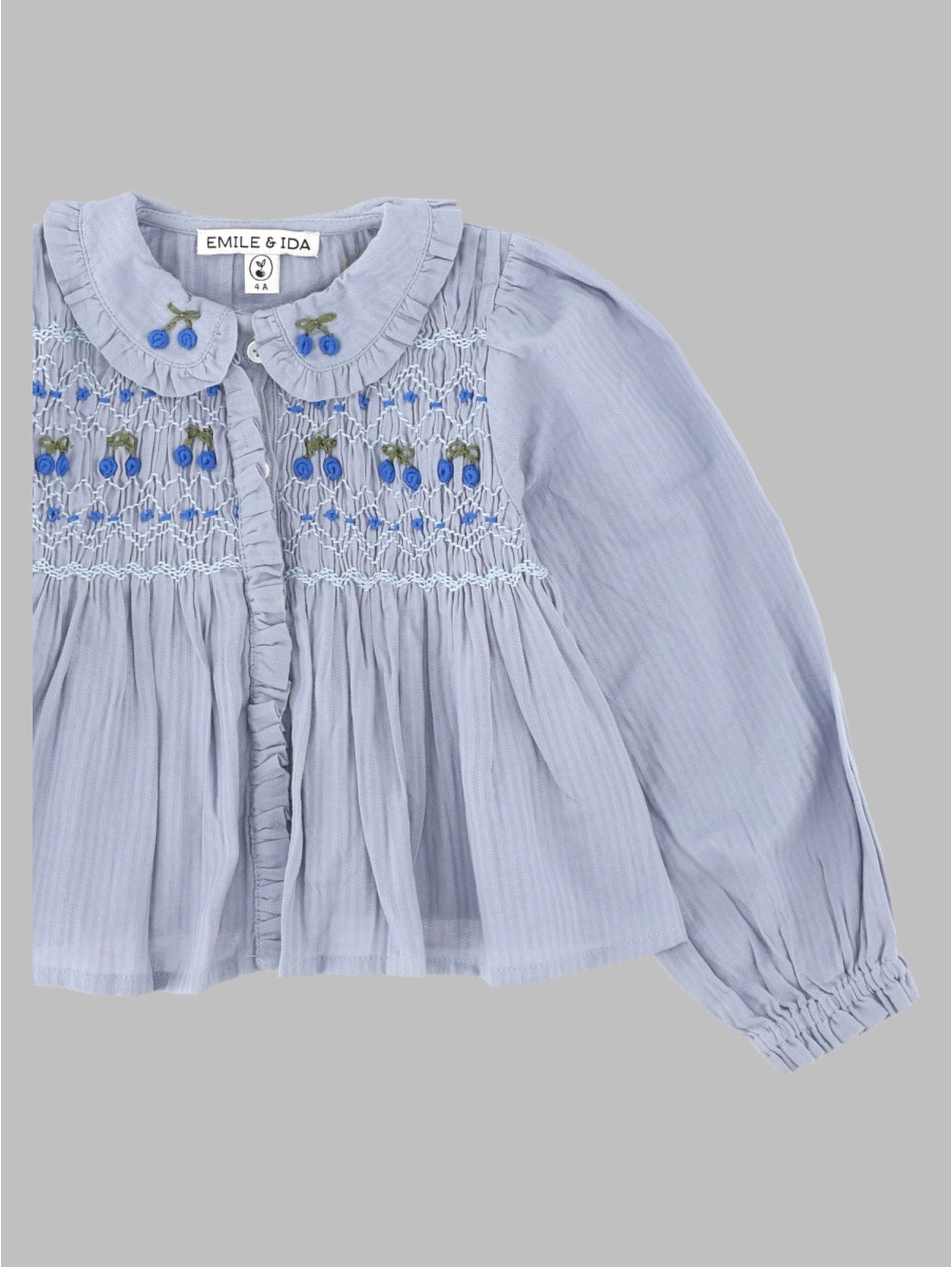 Blusa "Smockee"Con Dettagli Ricamati