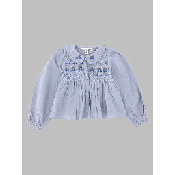 Blusa "Smockee"Con Dettagli Ricamati