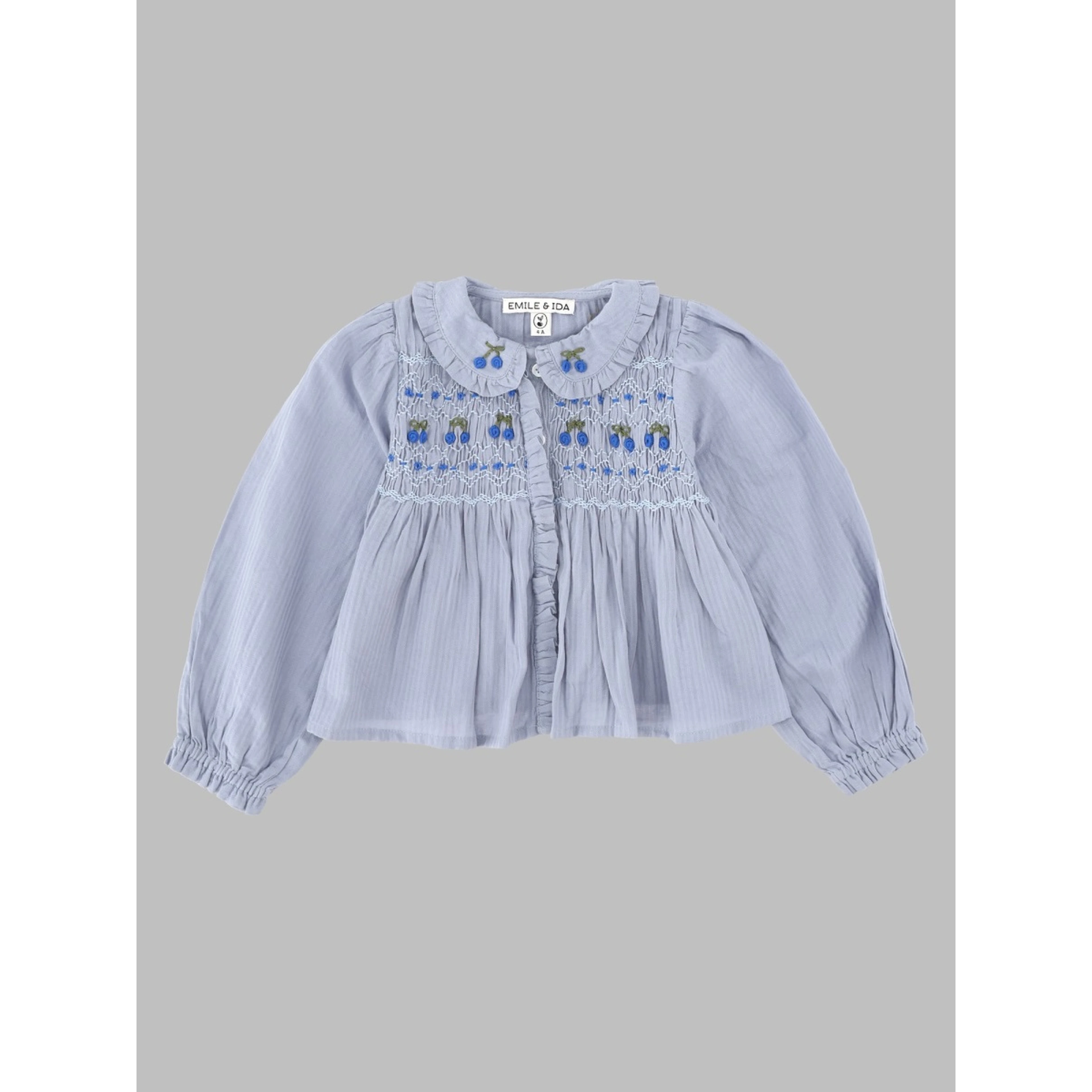 Blusa "Smockee"Con Dettagli Ricamati