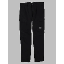 Pantalone Cargo in Raso di Cotone Stretch