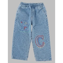 bobo choses embossed denim pants