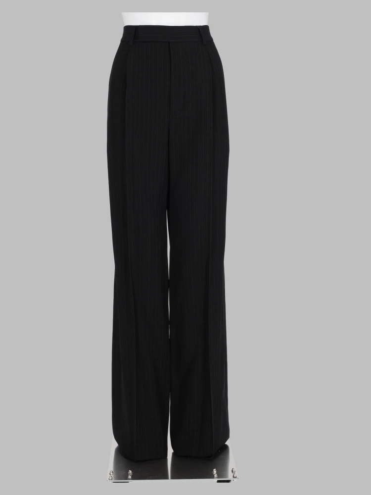 Pantalone in Crêpe Gessato