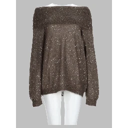 Maglia In Misto Cashmere Con Paillettes