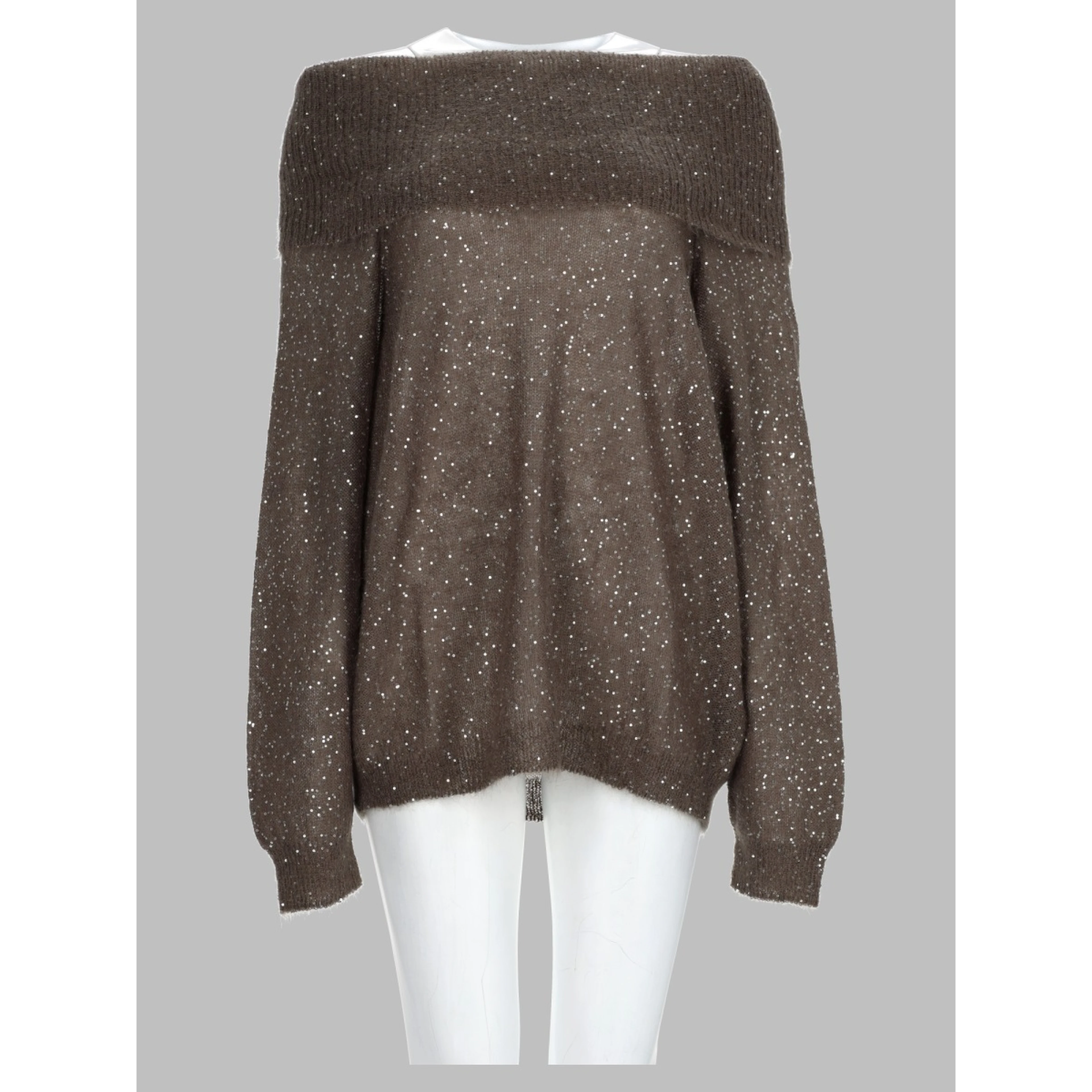Maglia In Misto Cashmere Con Paillettes