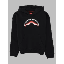 shark over hoodie black