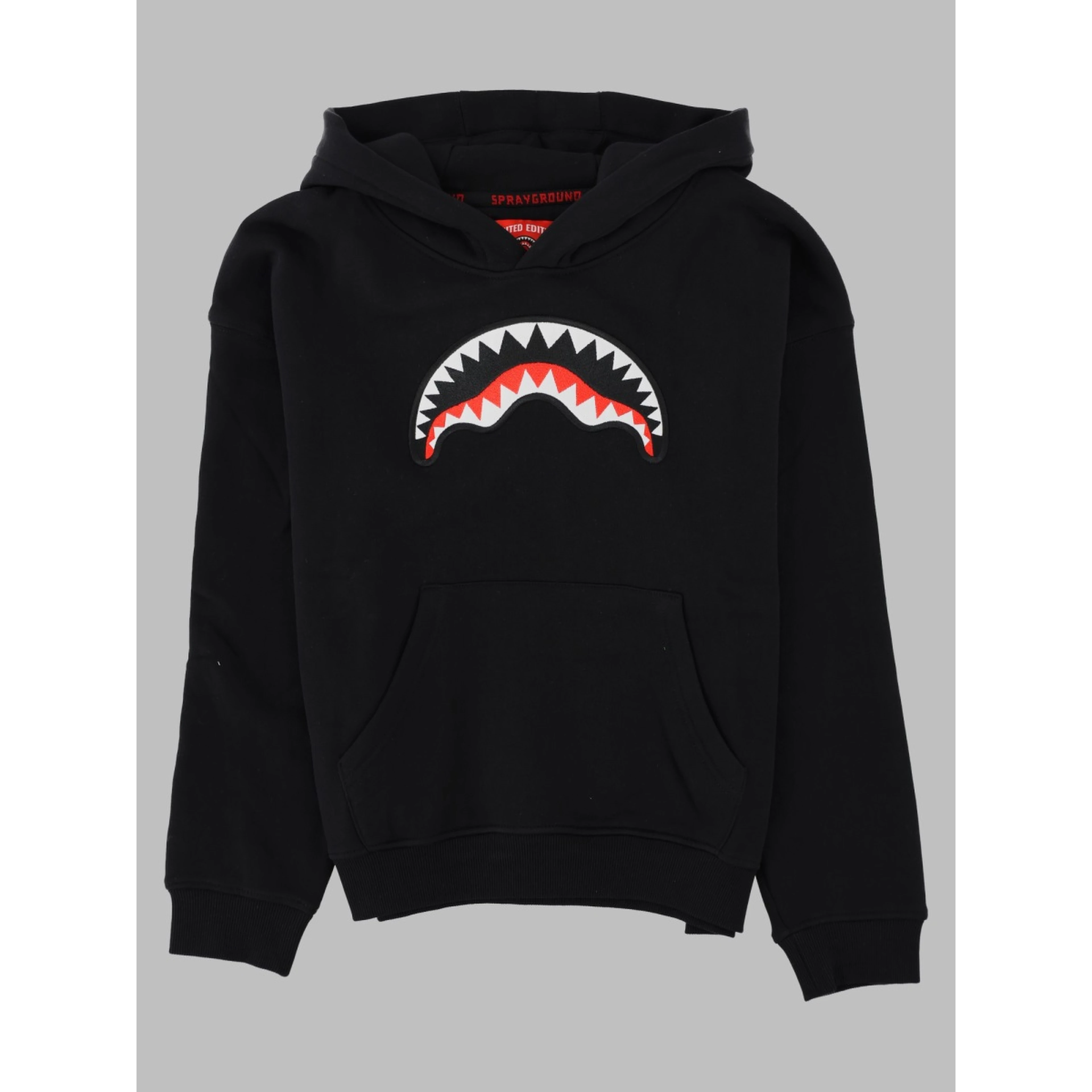 shark over hoodie black