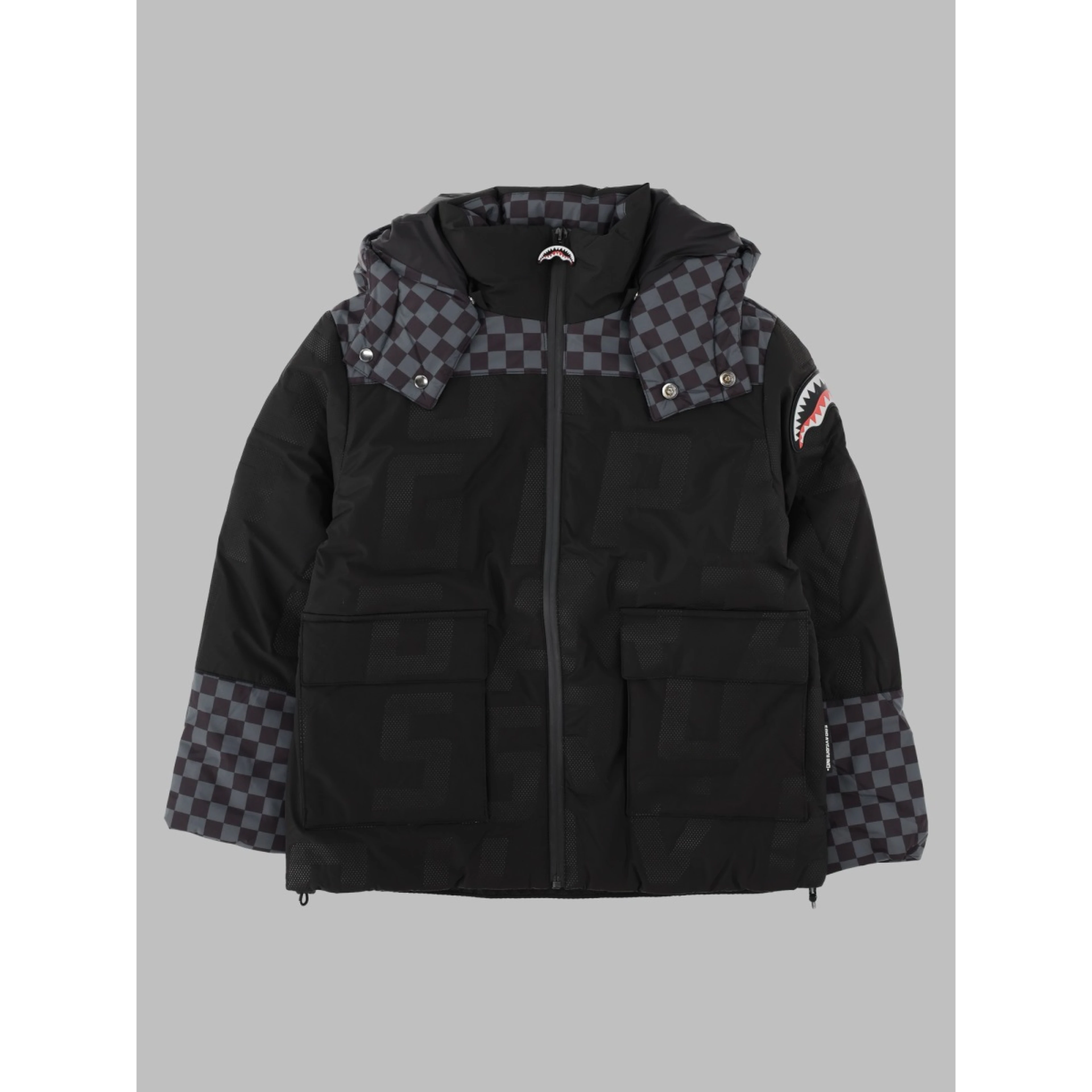 sg checkered padded jacket
black