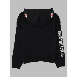 shark over hoodie black