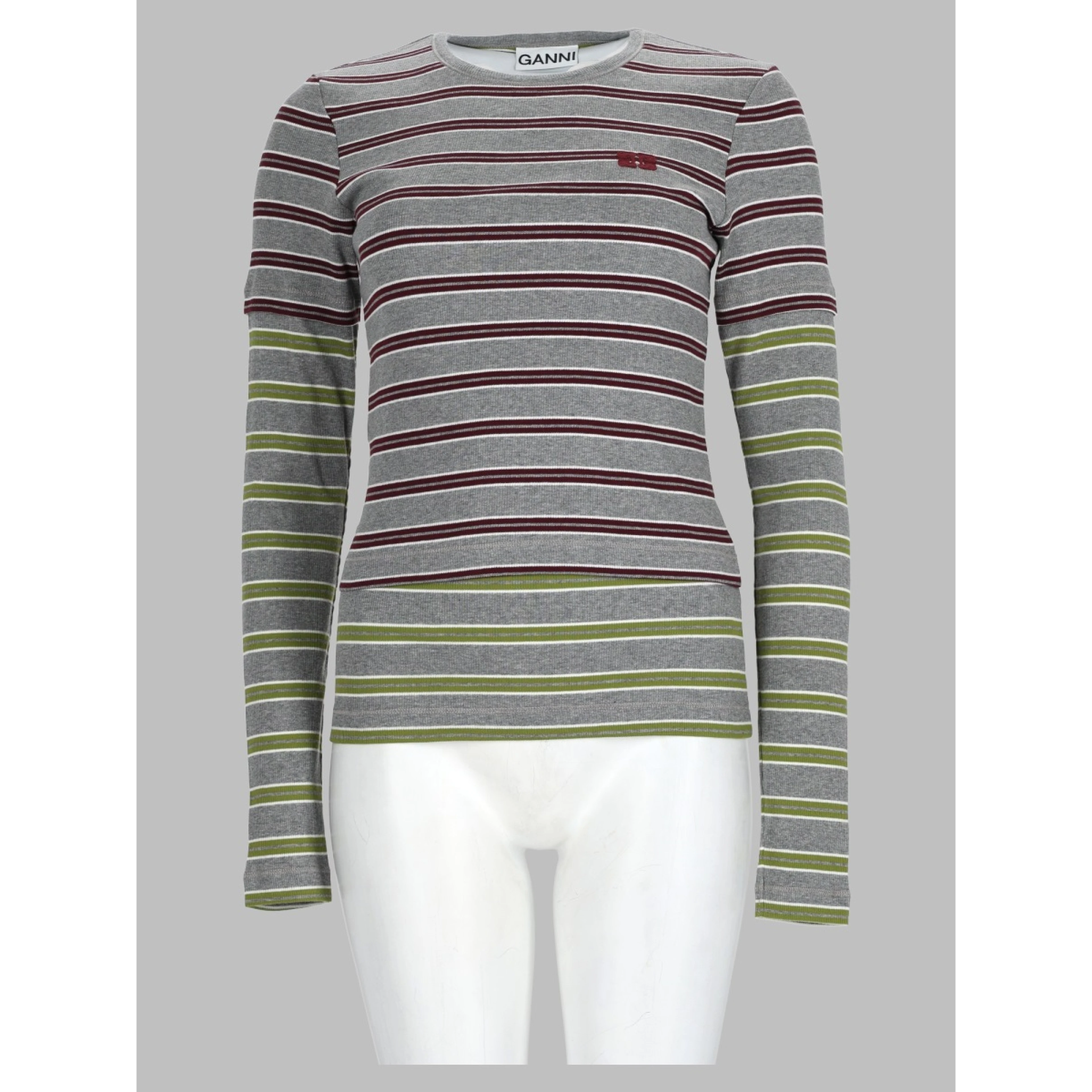 T-Shirt Layered In Cotone