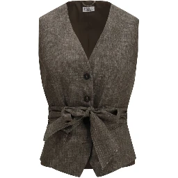Brown Linen Blazer