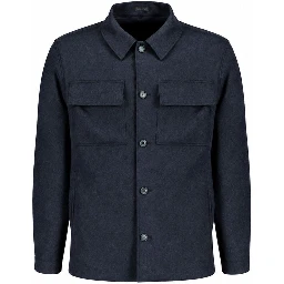 Blue Cashmere Full-Length Jacket