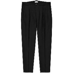 Black Wool Casual Pants