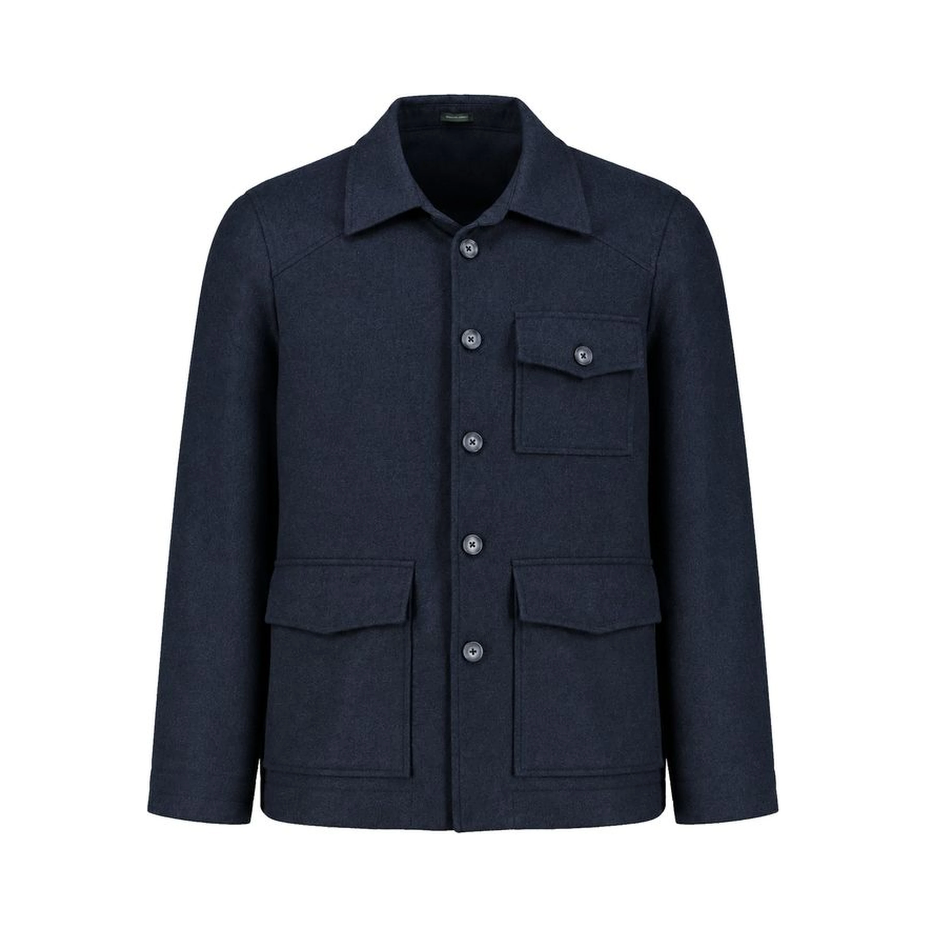 Blue Cashmere Full-Length Jacket