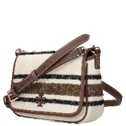 Beige Fabric Crossbody Bag