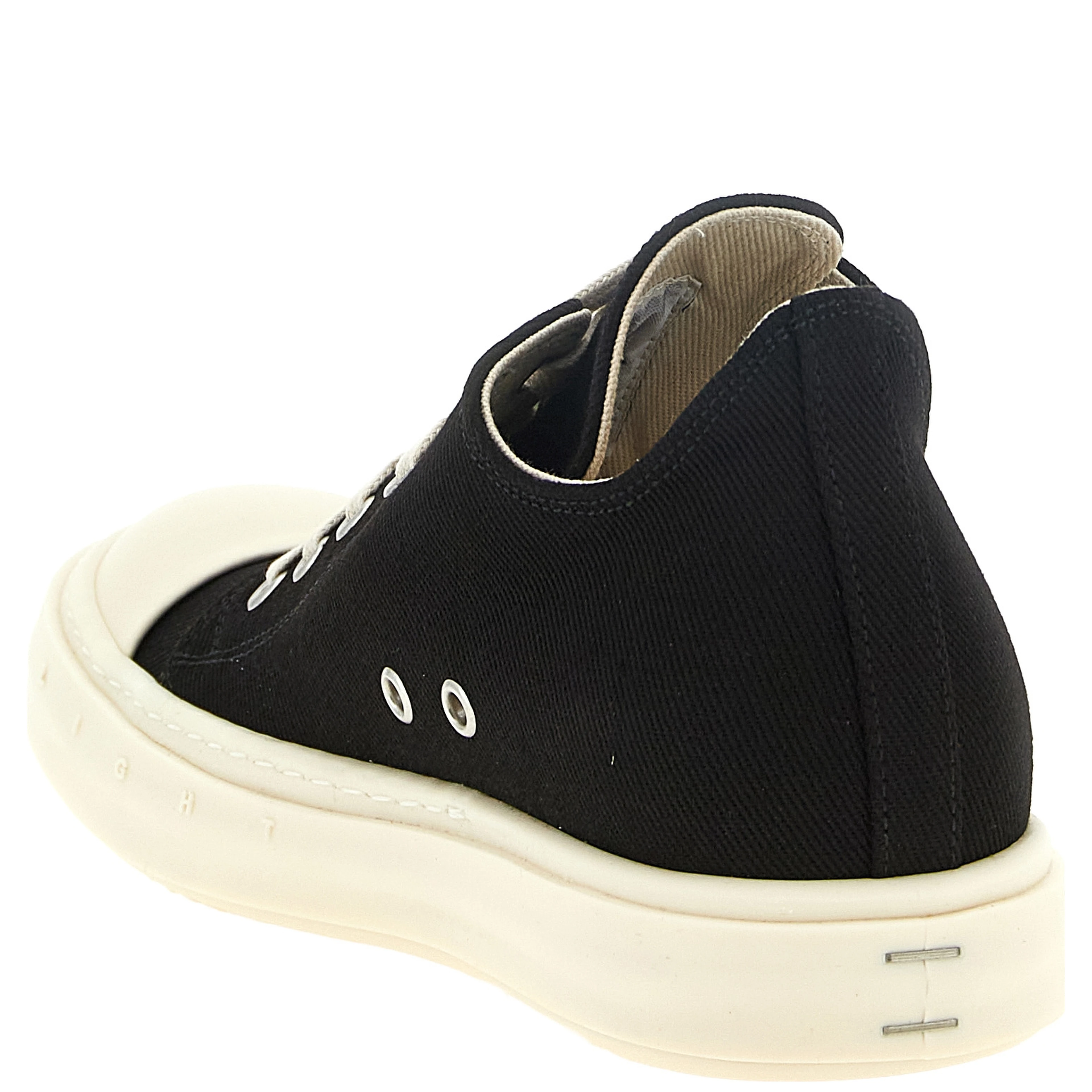 Black Cotton Low Top Sneakers