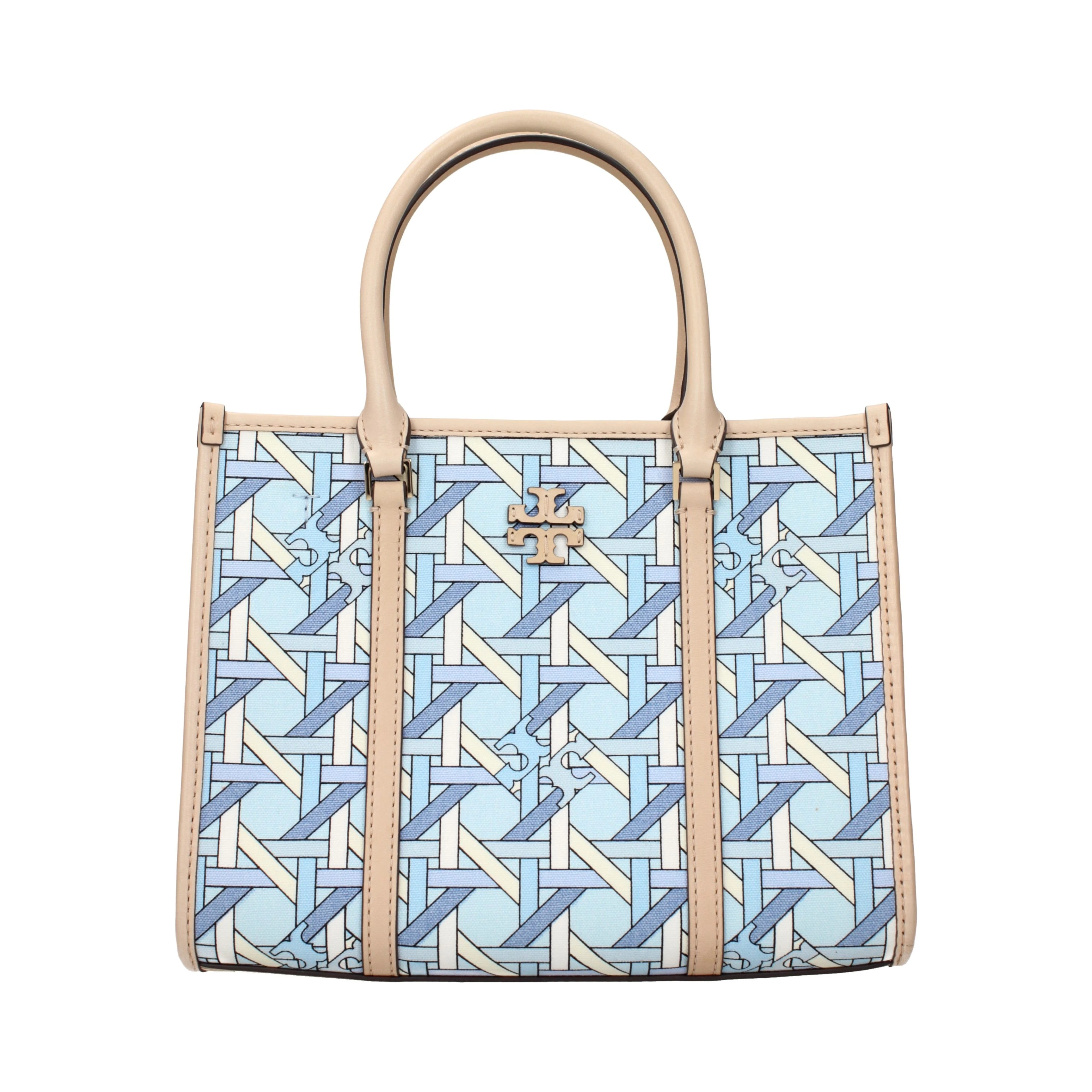 Light Blue Fabric Handbag