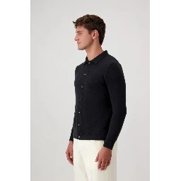 Black Wool Cardigan