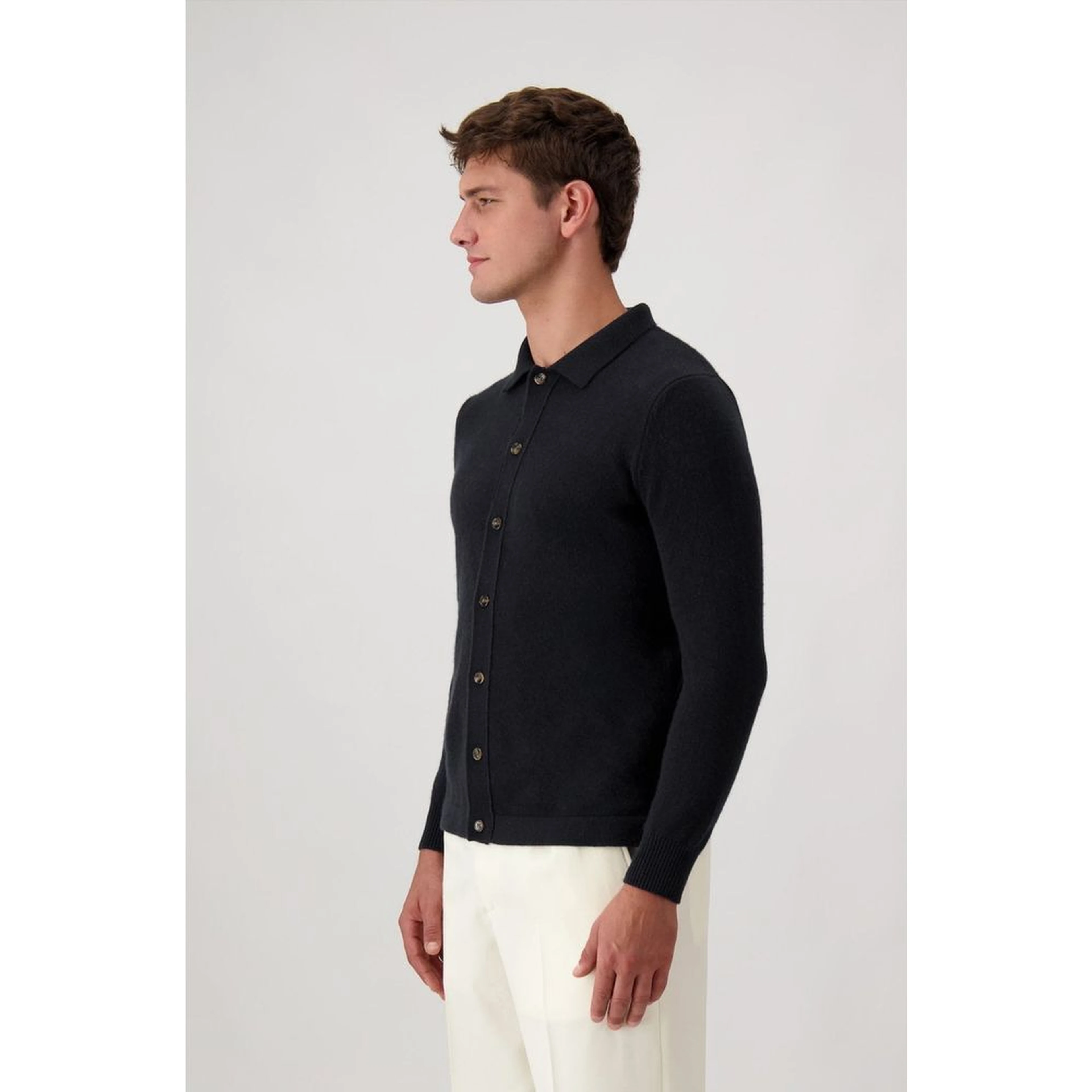 Black Wool Cardigan