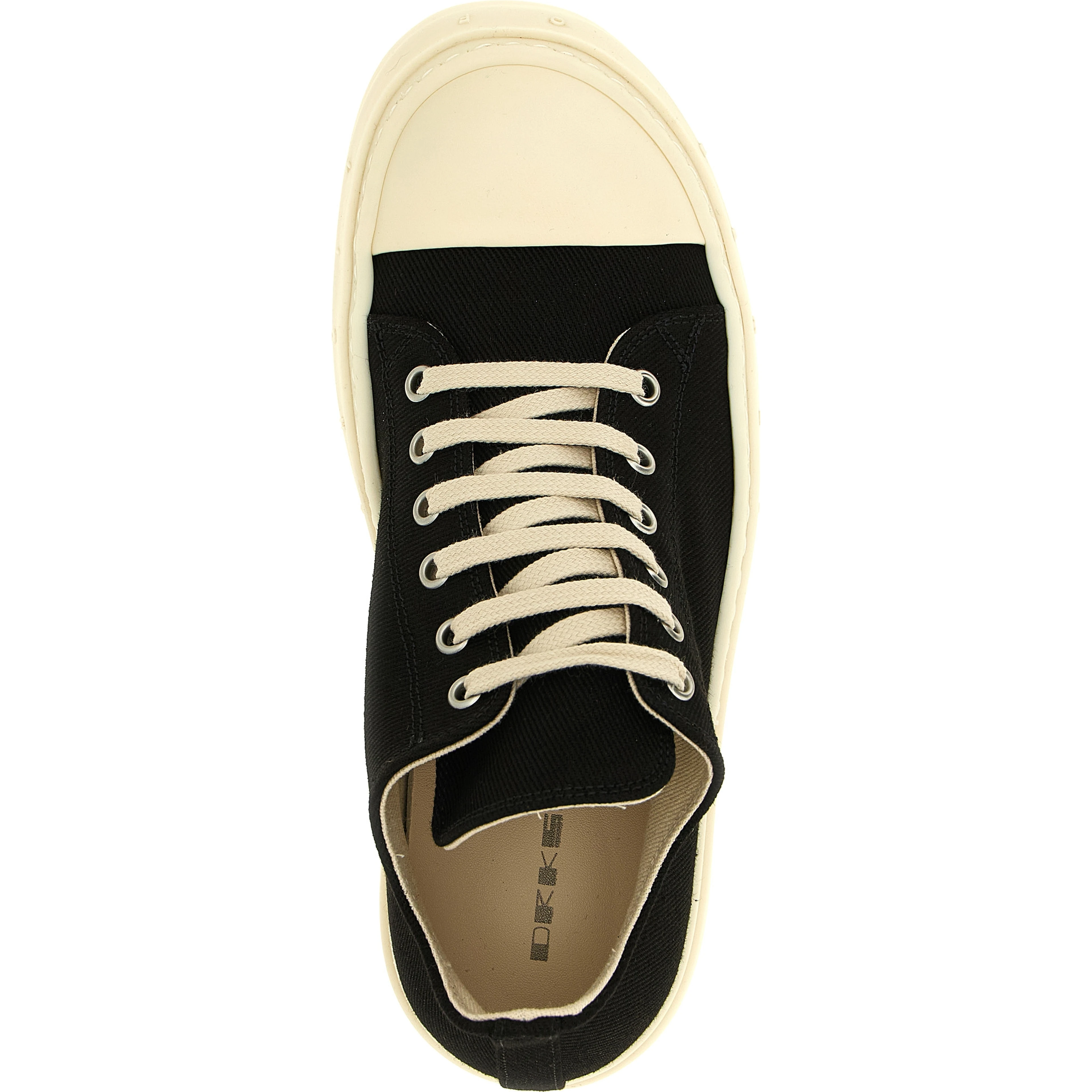 Black Cotton Low Top Sneakers