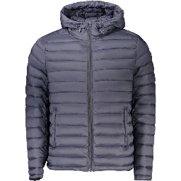 Blue Polyamide Men's Jacket