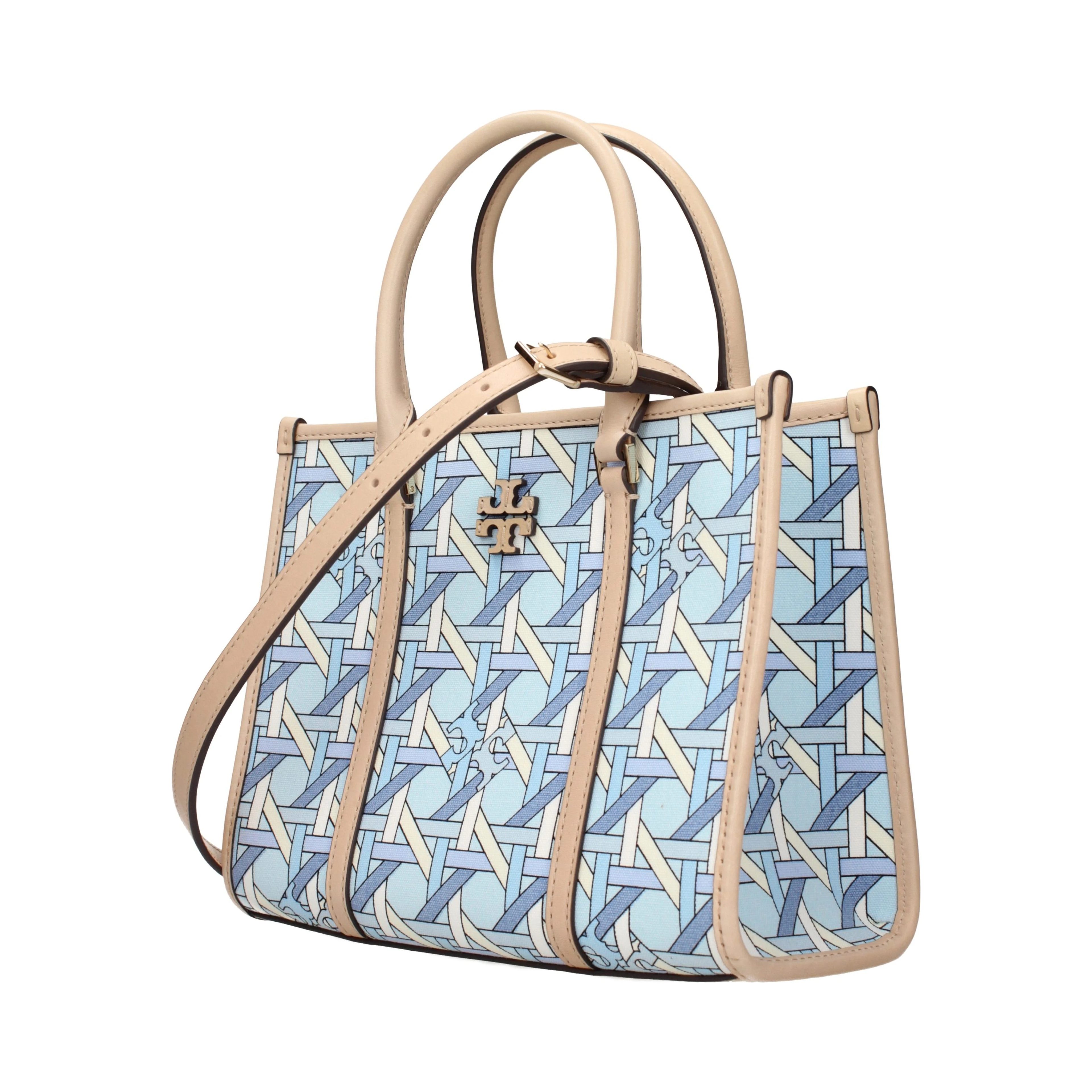 Light Blue Fabric Handbag