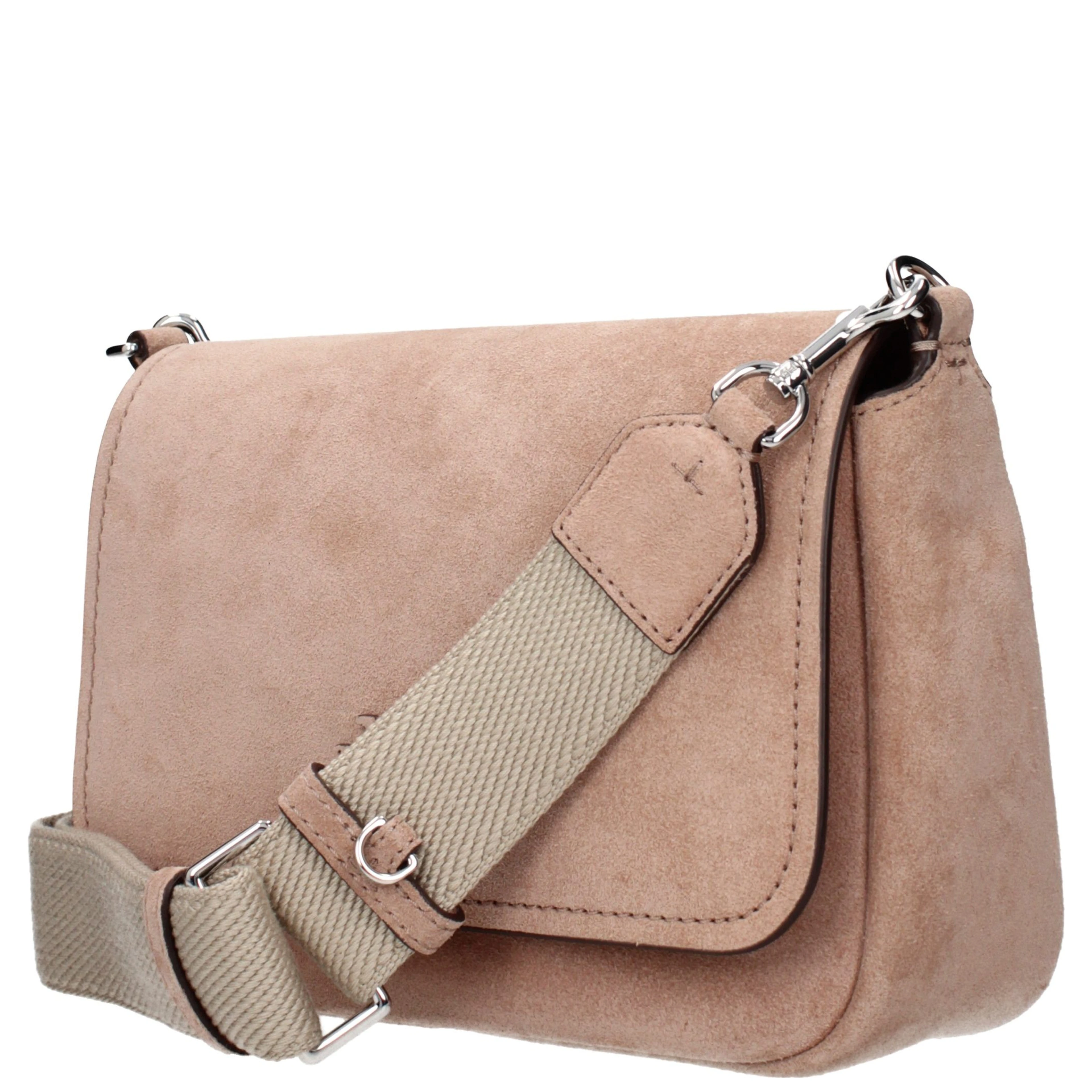 Pink Leather Crossbody Bag
