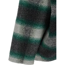 Bicolor Wool Full-Length Jacket