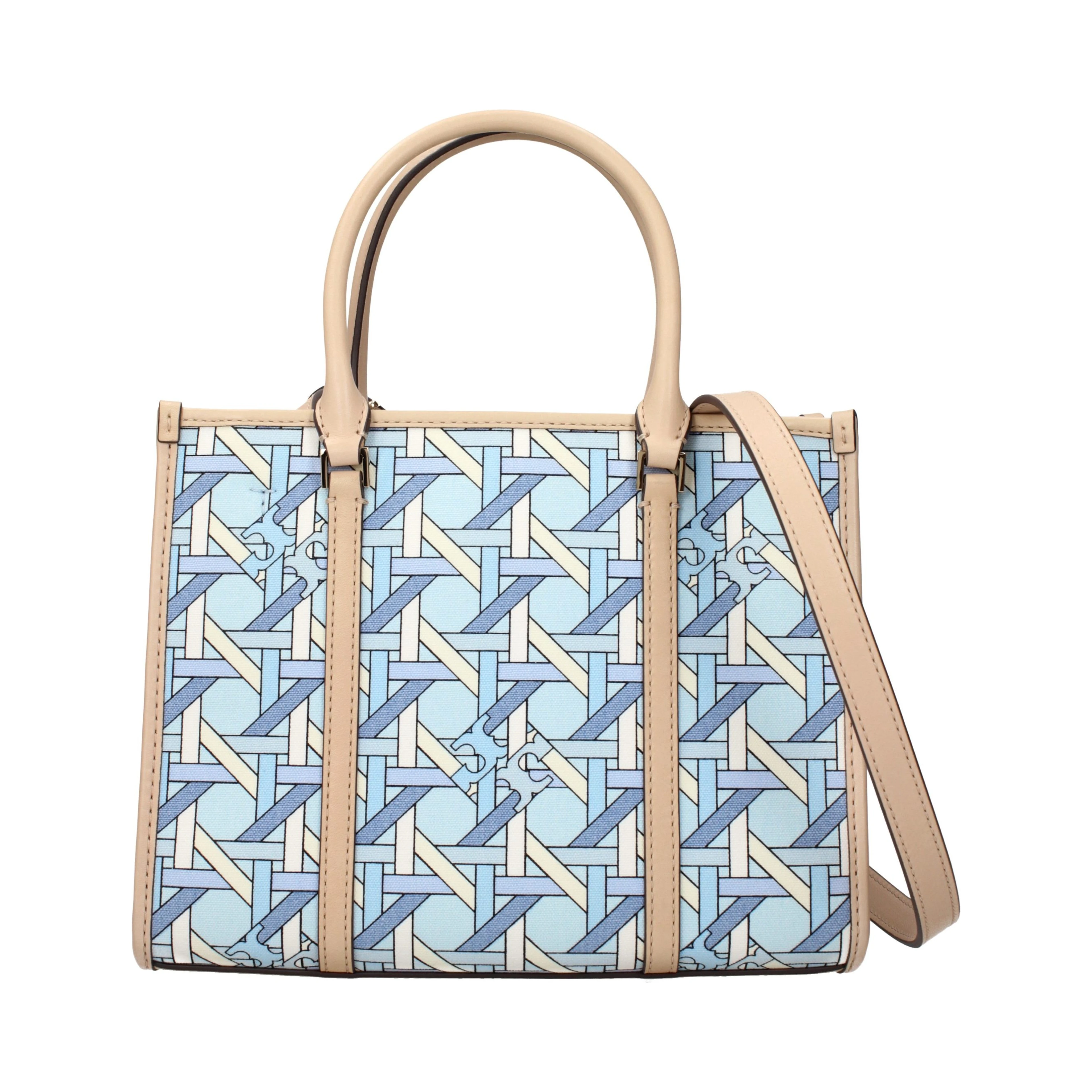 Light Blue Fabric Handbag