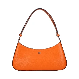 Orange Leather Shoulder Bag