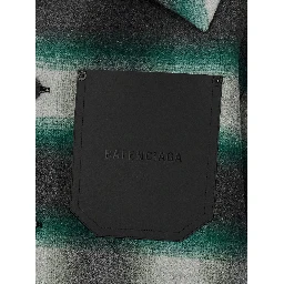 Bicolor Wool Full-Length Jacket