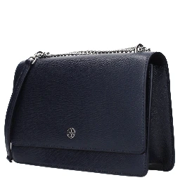Blue Leather Crossbody Bag