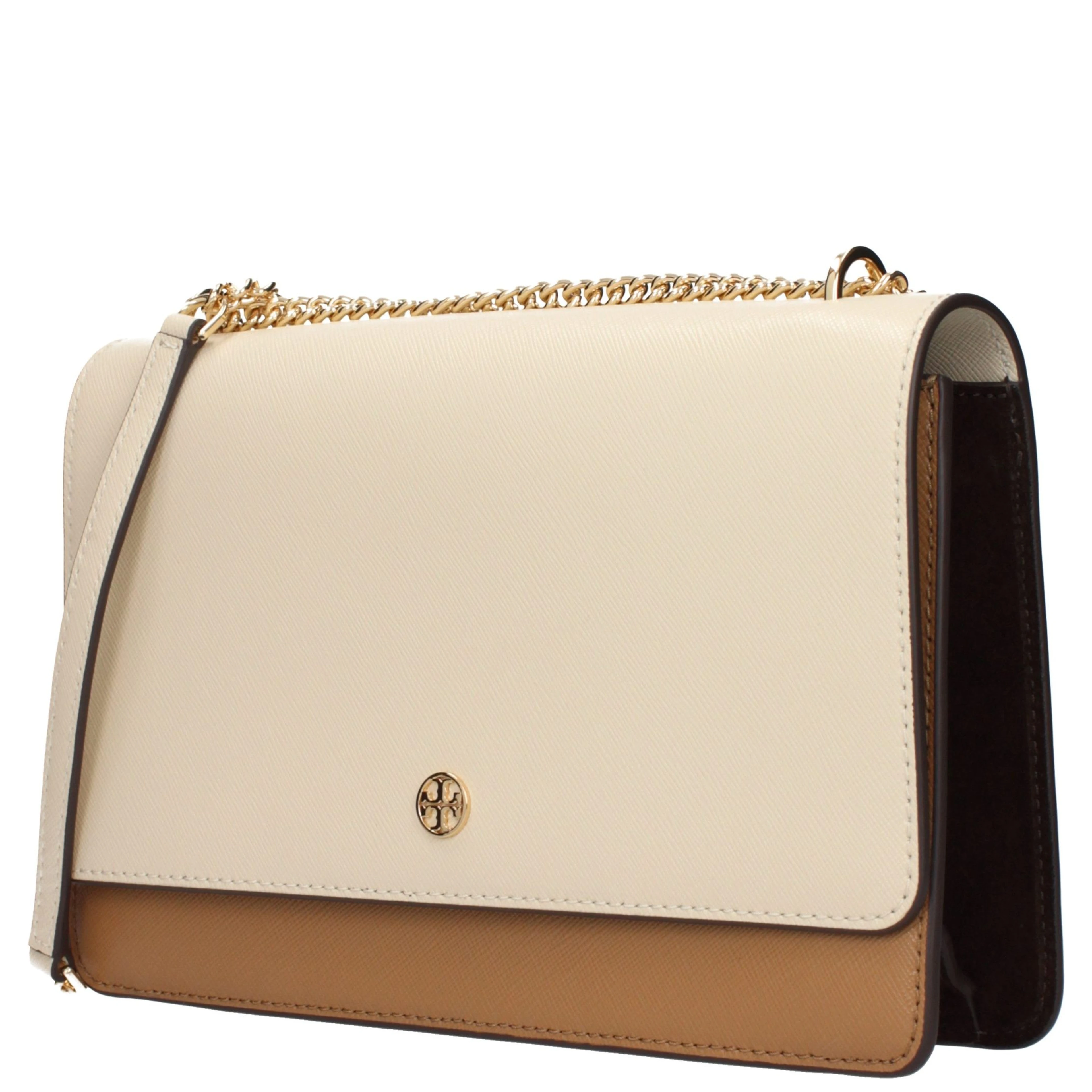 Beige Leather Crossbody Bag