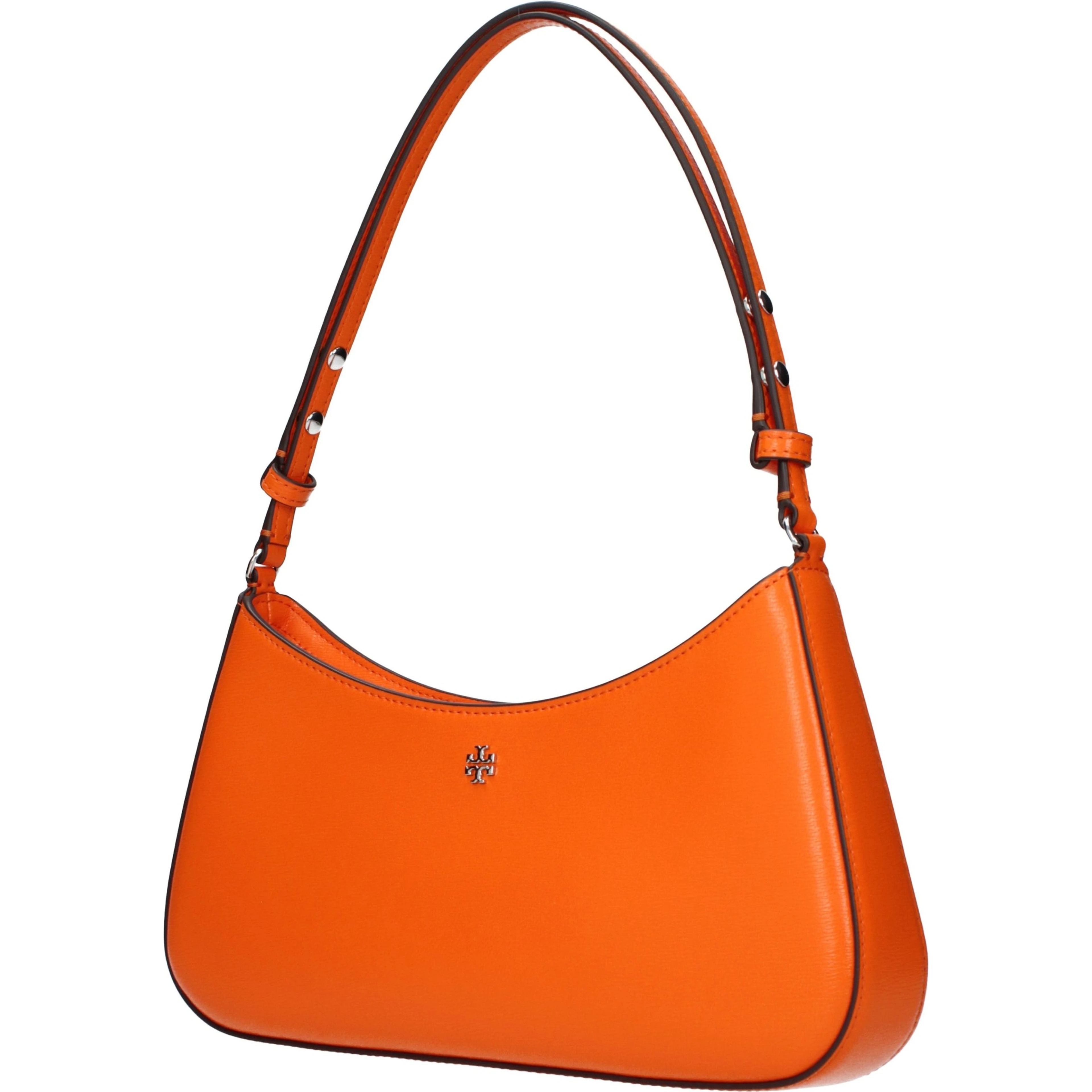 Orange Leather Shoulder Bag