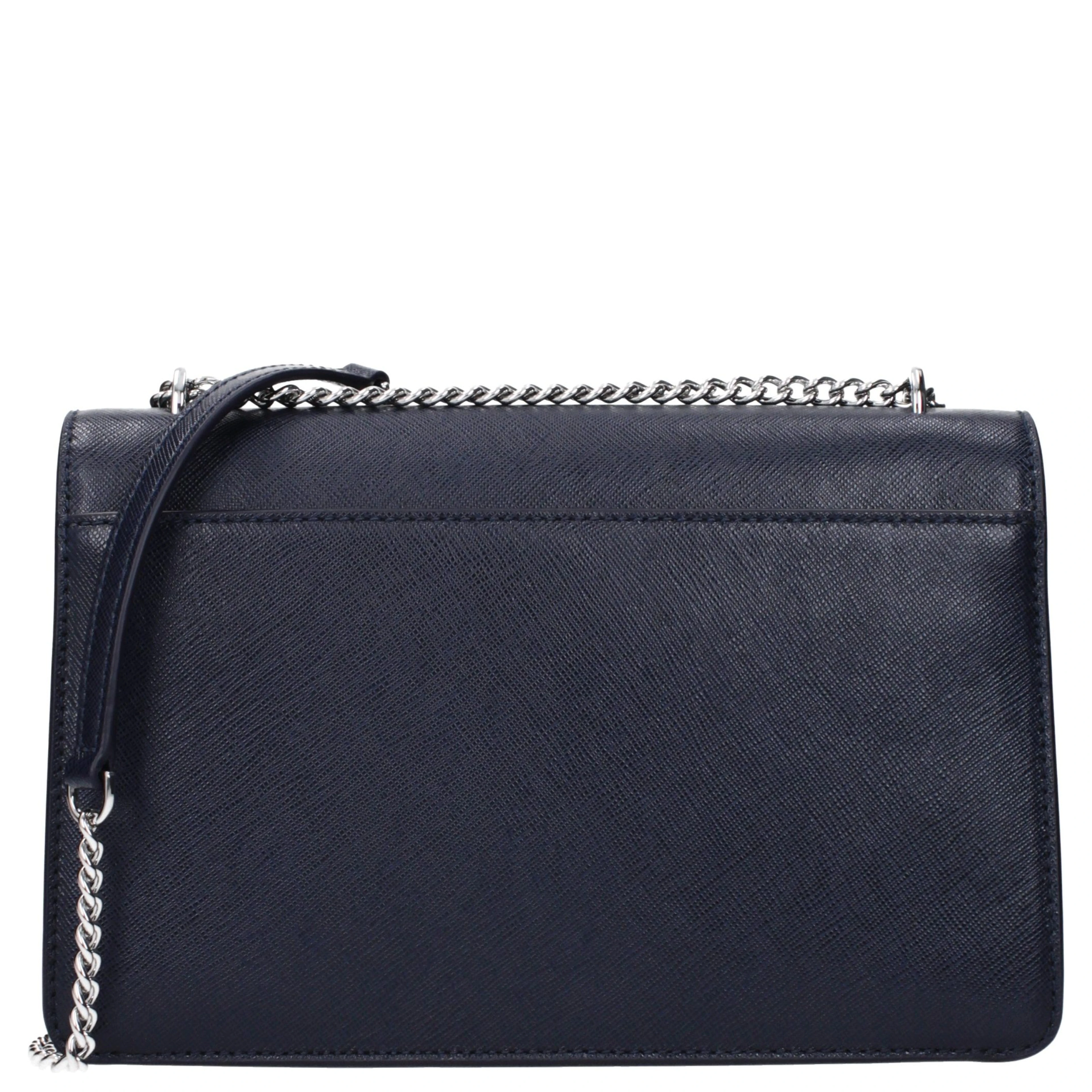 Blue Leather Crossbody Bag